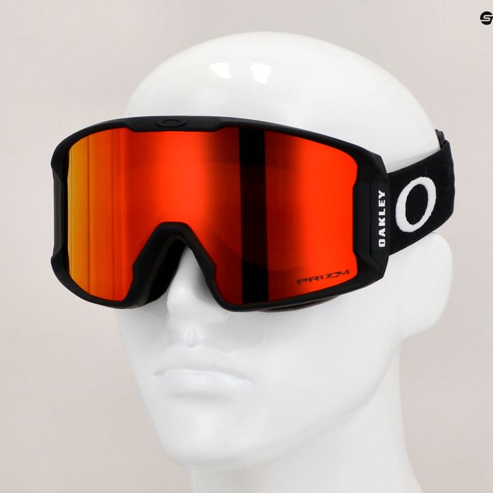 Oakley Line Miner matte black/prizm snow torch iridium ski goggles OO7093-04 10