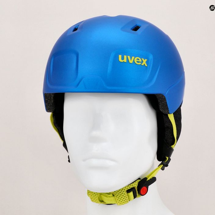Children's ski helmet UVEX Manic Pro blue/lime matt 9