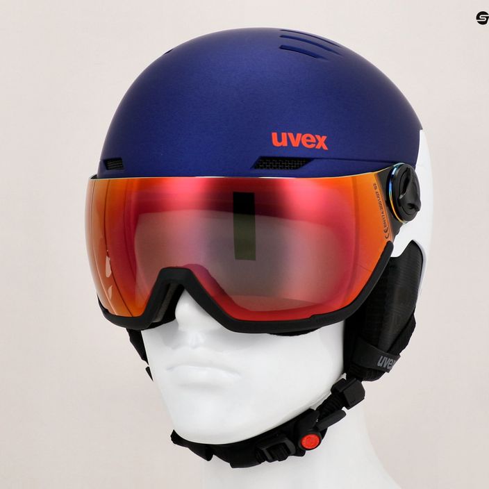 Ski helmet UVEX Wanted Visor purple bash/mirror red smoke 12