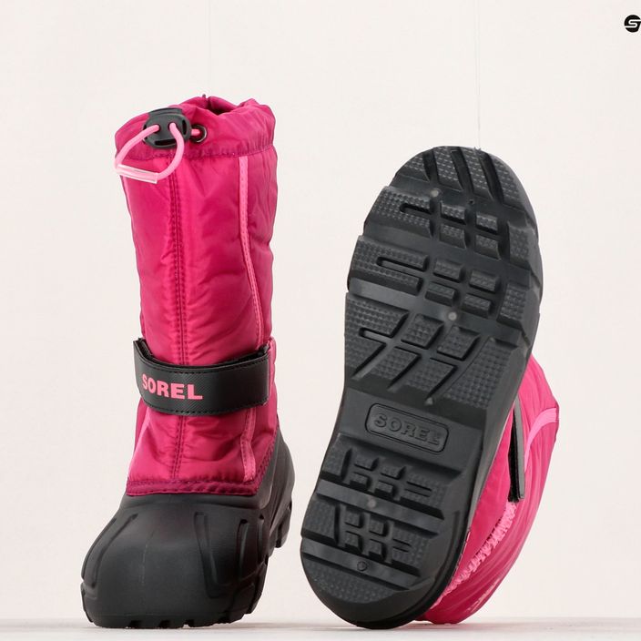 Sorel Flurry Dtv deep blush/tropic pink junior snow boots 15