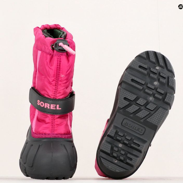 Sorel Flurry Dtv deep blush/tropic pink children's snow boots 15