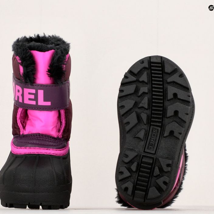 Sorel Snow Commander children's snow boots purple dahlia/groovy pink 15