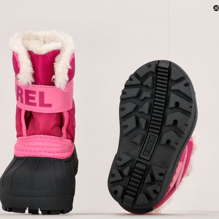 Sorel Snow Commander children's snow boots tropical pink/deep blush 15