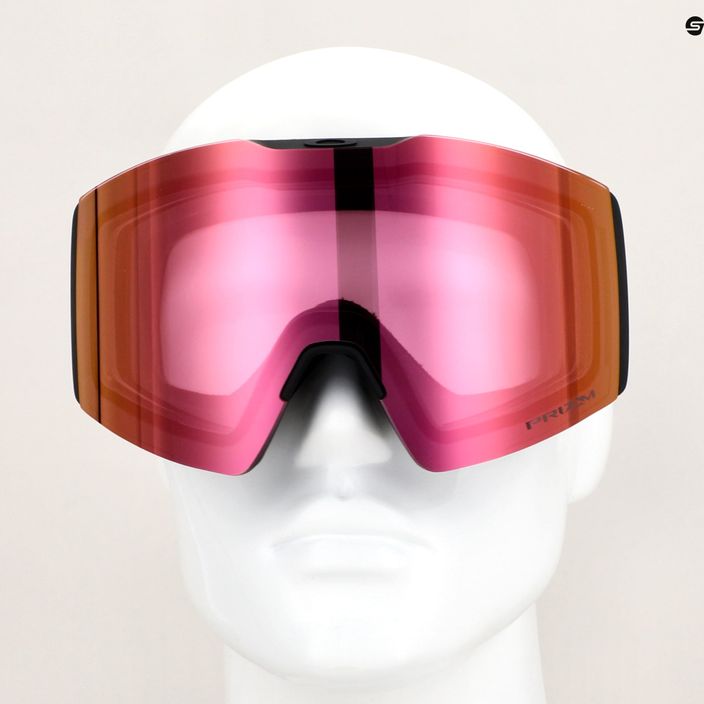 Oakley Fall Line matte black/prizm snow hi pink ski goggles 10