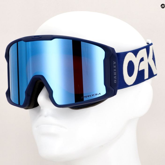 Oakley Line Miner matte b1b navy/prizm sapphire iridium ski goggles 7