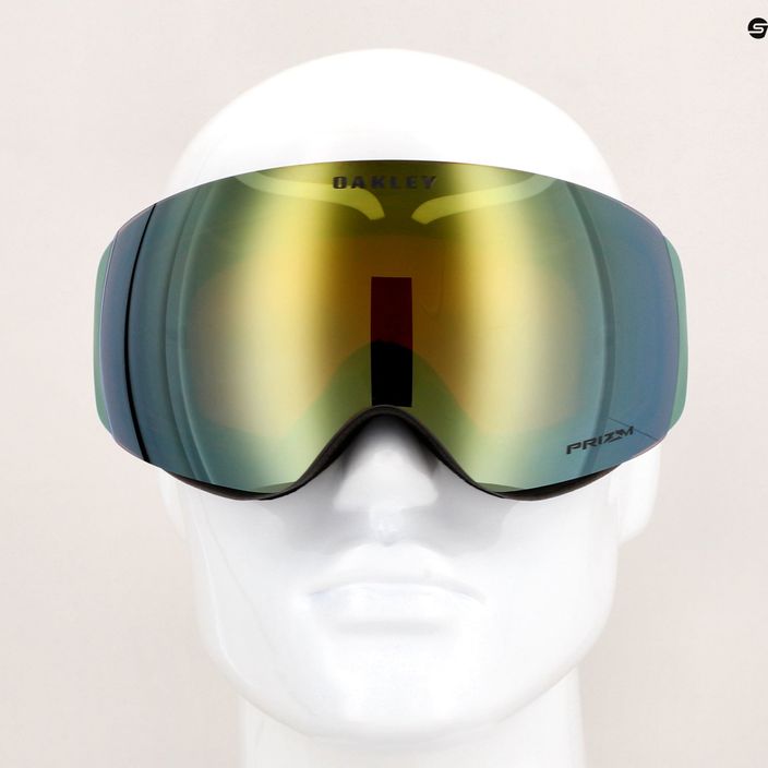 Oakley Flight Deck fractel jade/prism sage gold iridium ski goggles 7