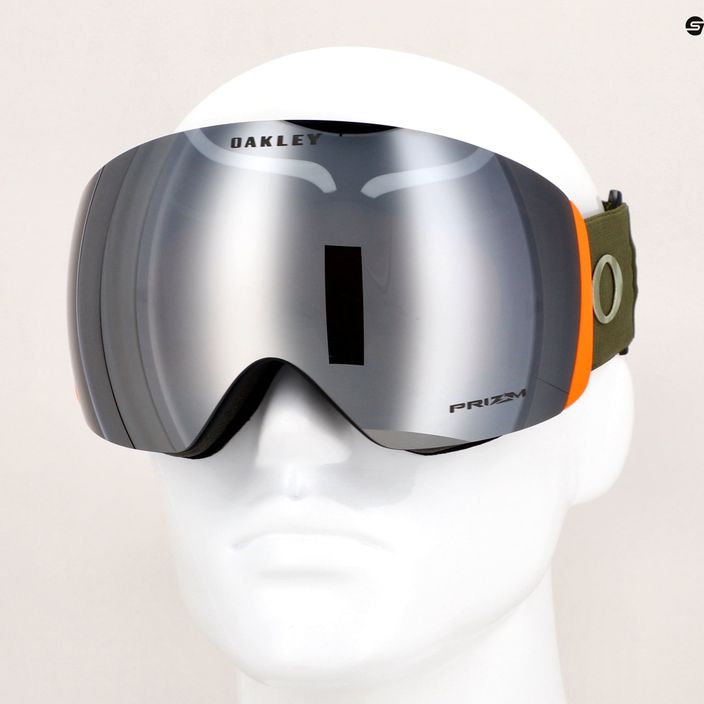Oakley Flight Deck dark brush fog/prizm black iridium ski goggles 6