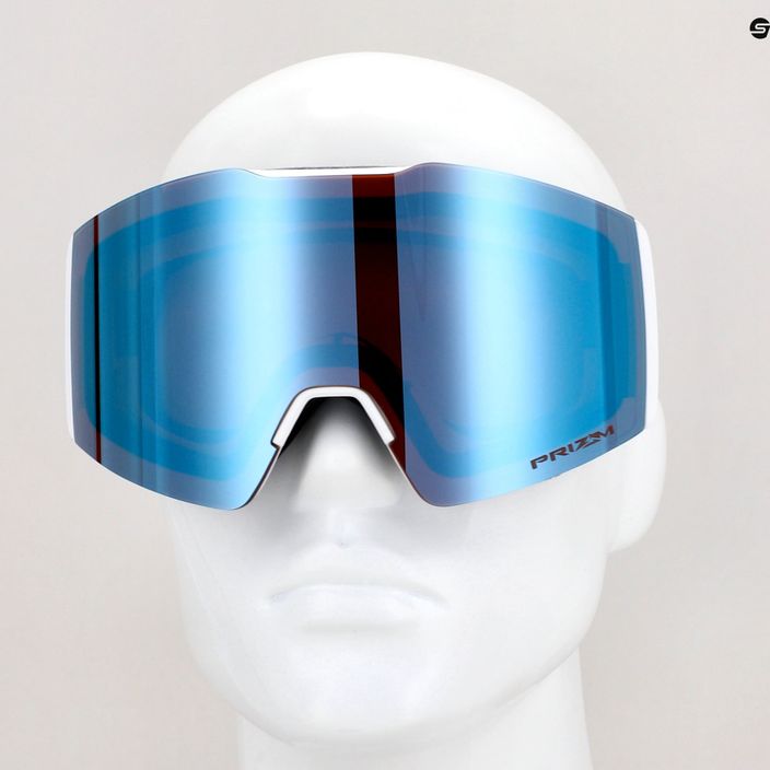 Oakley Fall Line matte white/prizm snow sapphire iridium ski goggles 10