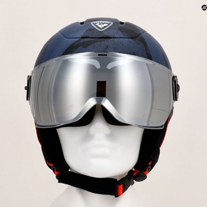 Rossignol Children's Ski Helmet Whoopee Visor Impacts dark blue 13