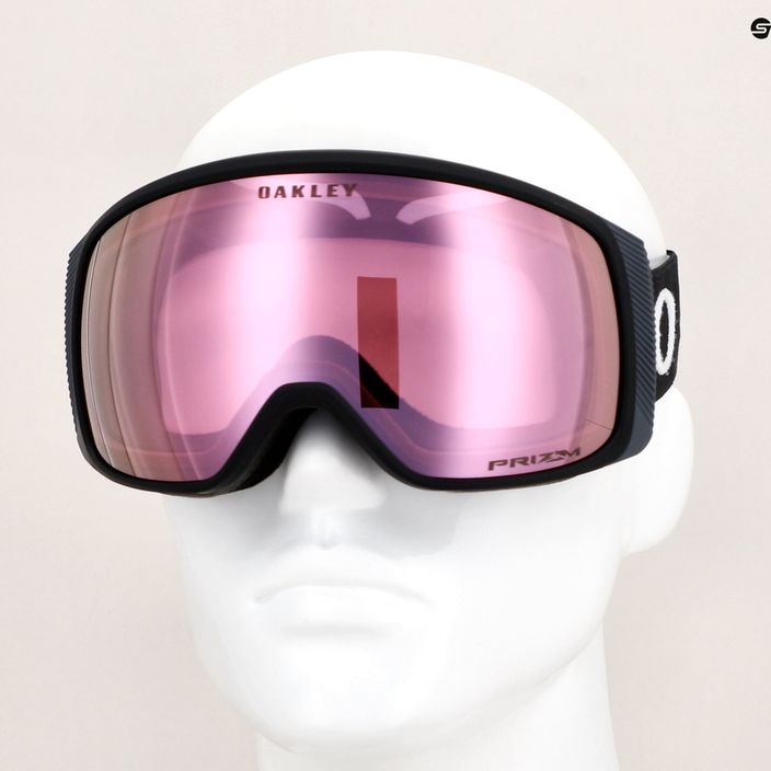 Oakley Flight Tracker matte black/prizm snow hi pink ski goggles 10