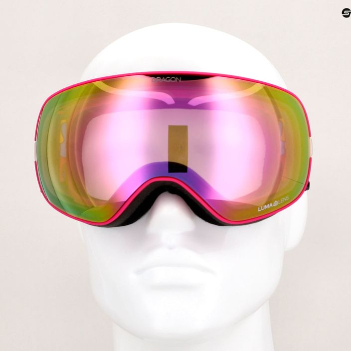 DRAGON X2S drip/lumalens pink ion/dark smoke ski goggles 12