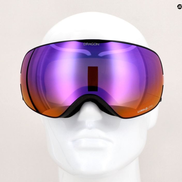 DRAGON X2S black pearl/lumalens purple ion/amber ski goggles 9