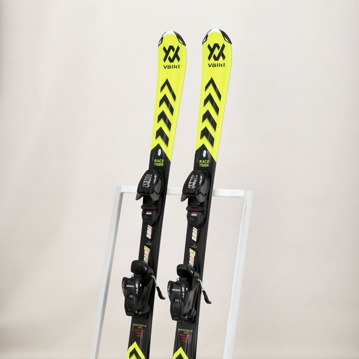 Children's downhill skis Völkl Racetiger Junior Yellow + 4.5 VMotion Jr yellow/black 9