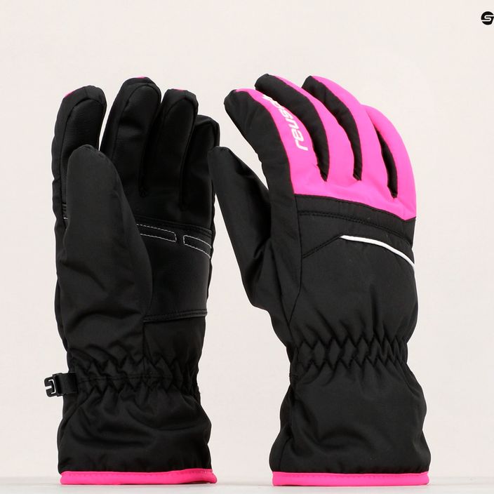 Reusch children's ski gloves Alan black/pink glo 10