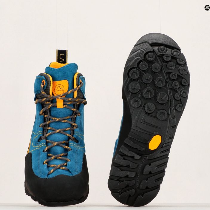Men's trekking boots La Sportiva Boulder X Mid blue/yellow 8