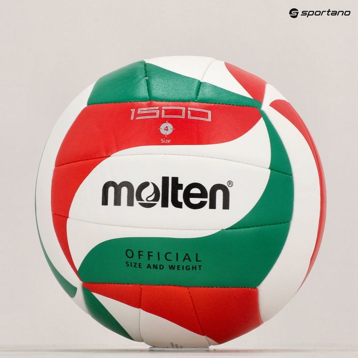 Molten volleyball V4M1500 white/green/red size 4 6