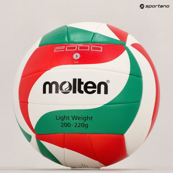 Molten volleyball V5M2000-L-5 white/green/red size 5 6