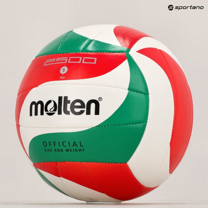 Molten volleyball V5M2500-5 white/green/red size 5 6