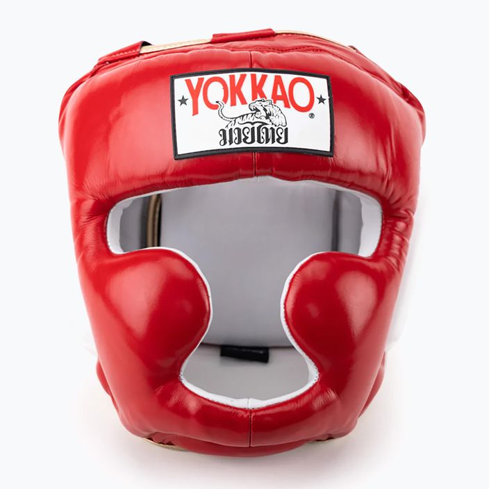 YOKKAO Training Headguard combat sports helmet red HYGL-1-2 5