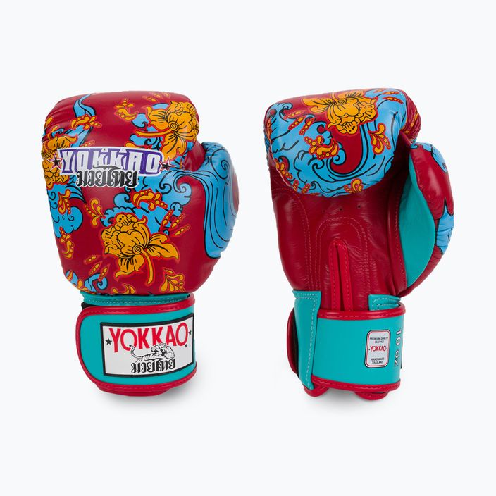 YOKKAO Hawaiian red boxing gloves FYGL-71-2 3