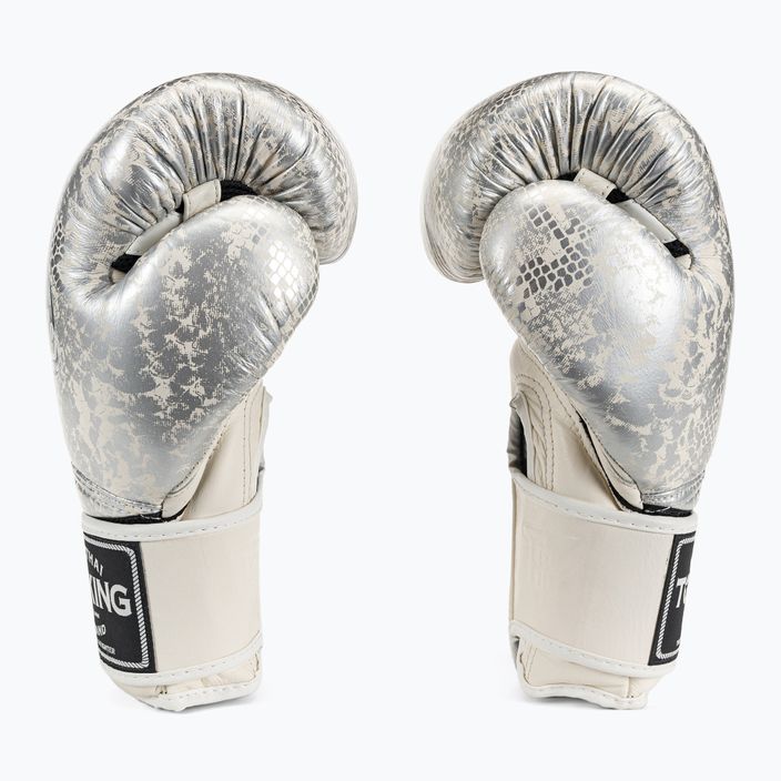 Top King Muay Thai Super Star Snake white boxing gloves TKBGSS-02A-WH 3