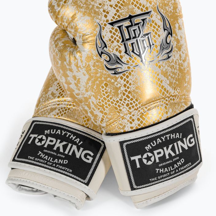 Top King Muay Thai Super Star "Air" boxing gloves white TKBGSS 4