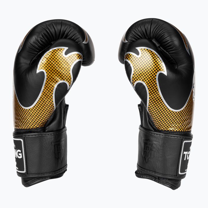 Top King Muay Thai Empower black/gold boxing gloves 3