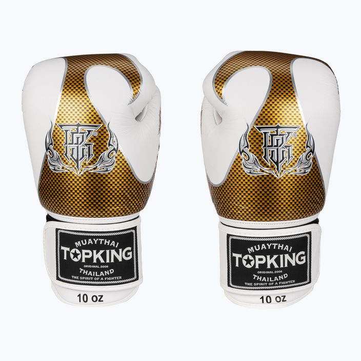 Top King Muay Thai Empower white/gold boxing gloves