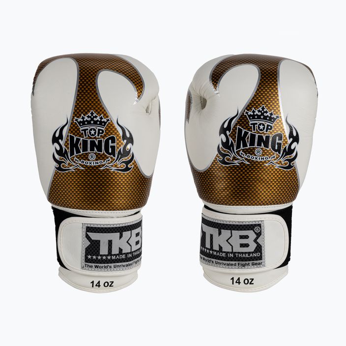 Top King Muay Thai Empower white boxing gloves TKBGEM-01A-WH 2