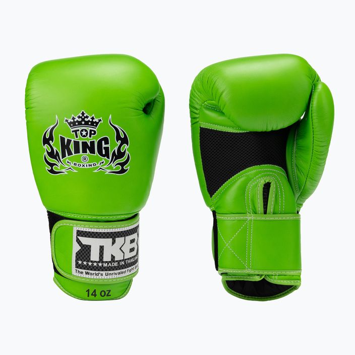Top King Muay Thai Ultimate Air green boxing gloves TKBGAV-GN