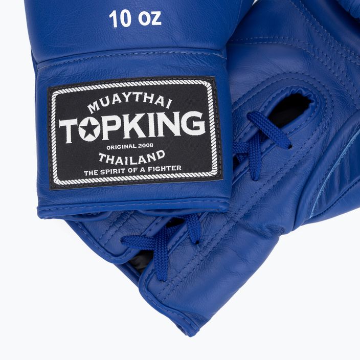 Top King Muay Thai Pro boxing gloves blue 5