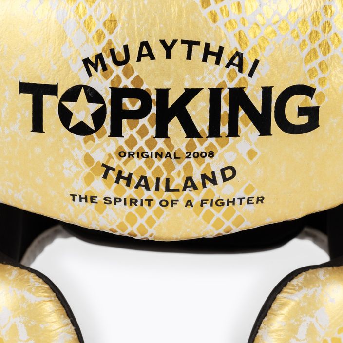 Top King Super Star white/gold boxing helmet 4