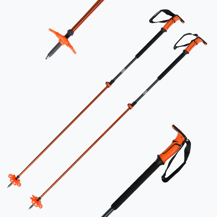 BCA Scepter Alu black-orange ski poles 23E0201/11 7
