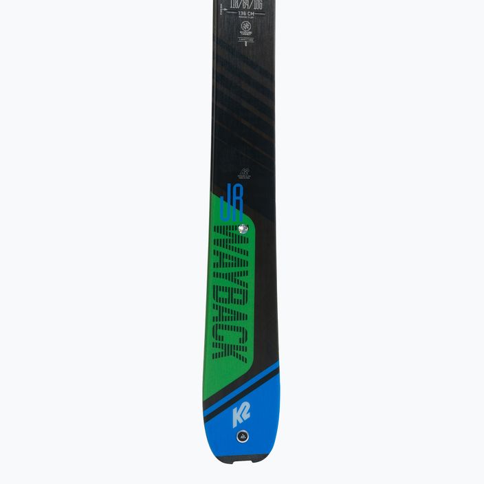 K2 Wayback Jr children's skate ski blue-green 10G0206.101.1 7