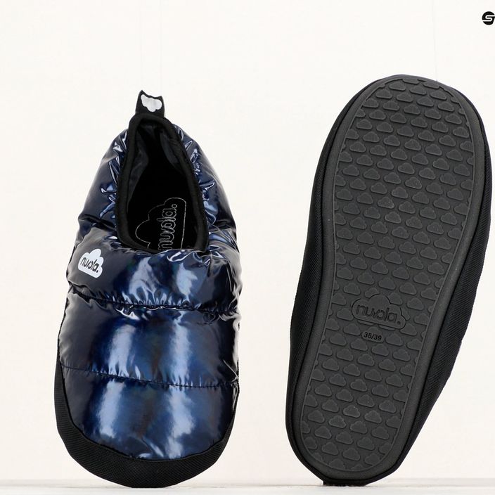 Nuvola Classic metallic blue winter slippers 14