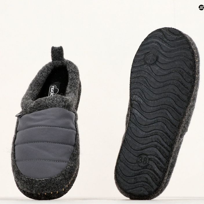 Nuvola Zueco New Wool dark grey winter slippers 16
