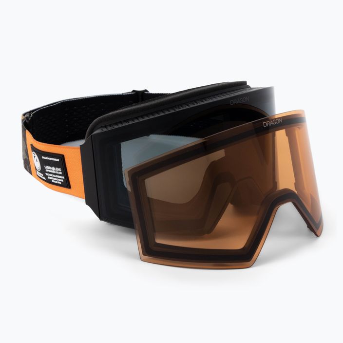 DRAGON RVX OTG ski goggles bush camo/lumalens dark smoke/lumalens amber 43734-310