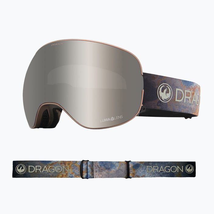 DRAGON X2 slate/lumalens silver ion/amber ski goggles 40454-030 7