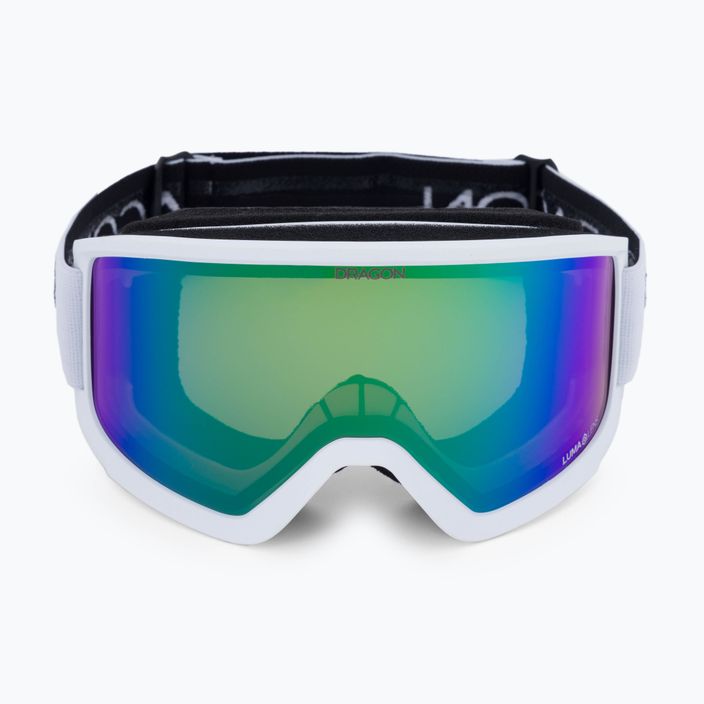DRAGON DX3 OTG ski goggles white/lumalens green ion 2