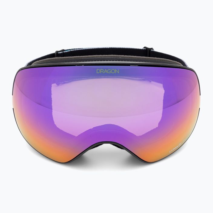 DRAGON X2S black pearl/lumalens purple ion/amber ski goggles 3