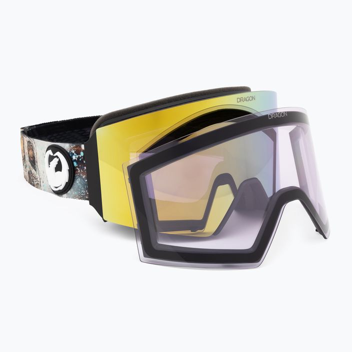 DRAGON RVX MAG OTG bryan iguchi signature/lumalens gold ion/violet ski goggles