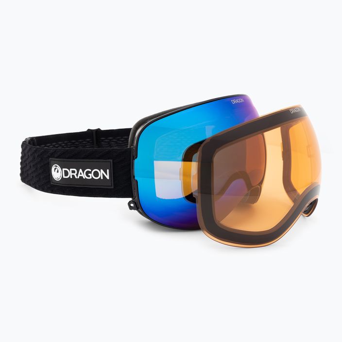 DRAGON X2 icon blue/lumalens blue ion/amber ski goggles