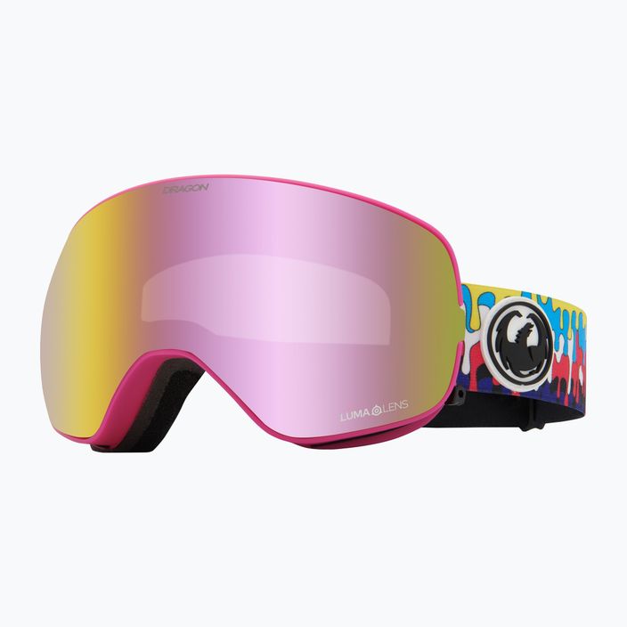 DRAGON X2S drip/lumalens pink ion/dark smoke ski goggles 6