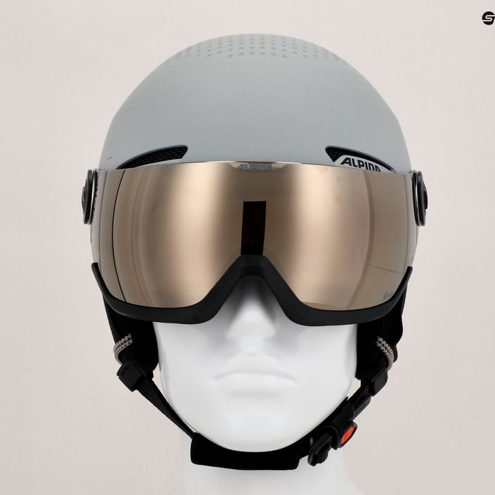 Alpina Arber Visor Q Lite grey matt ski helmet 11