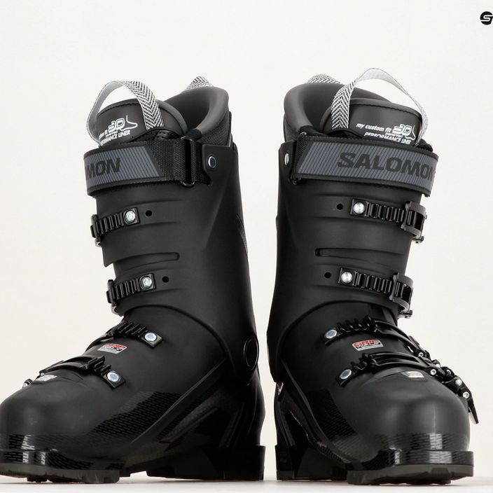 Men's ski boots Salomon S Pro MV 100 black/titanium met./belle 13
