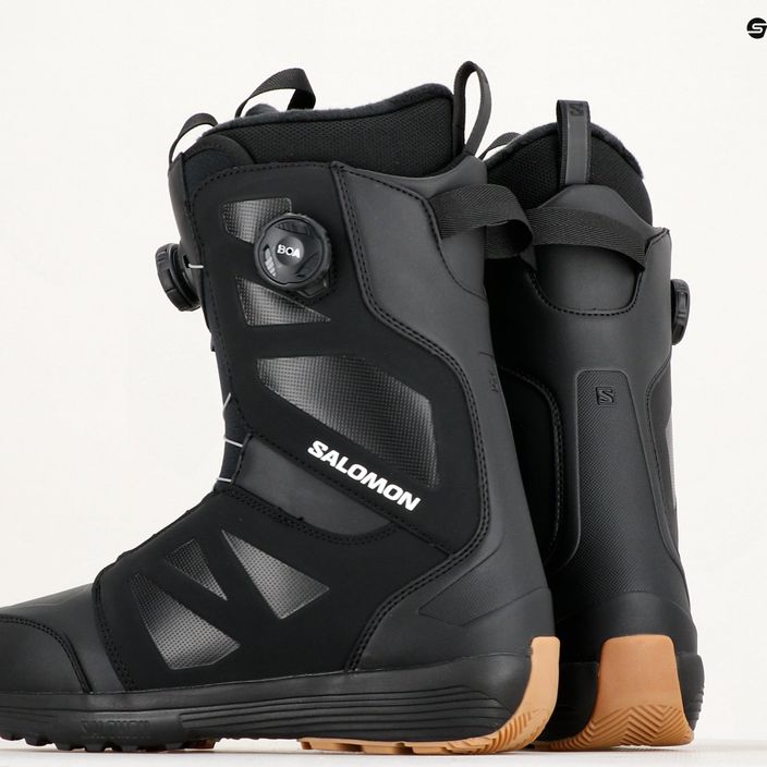 Men's Salomon Launch Boa SJ Boa black/black/white snowboard boots 11