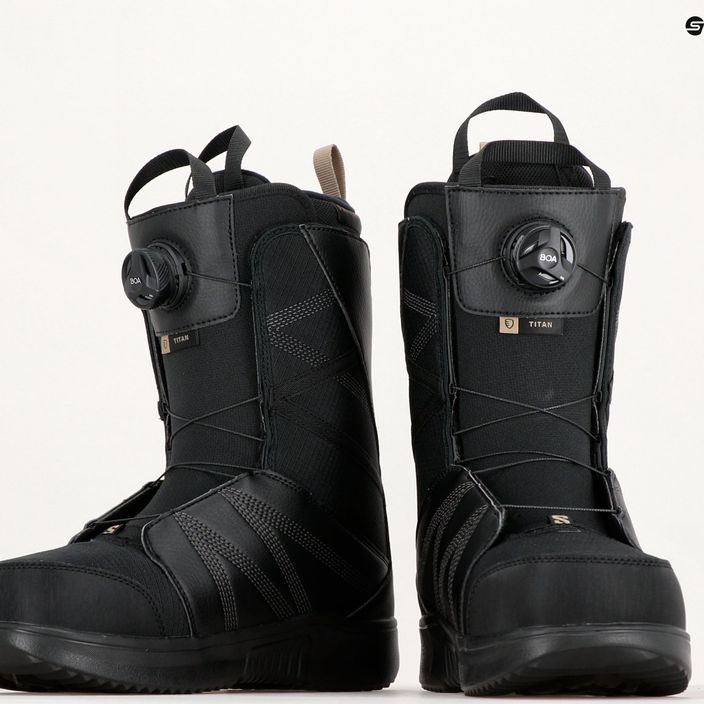 Men's snowboard boots Salomon Titan Boa black/black/roasted cashew 11