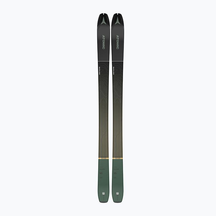 Men's Atomic Backland 95 + Skins black/green skis AAST01604 9
