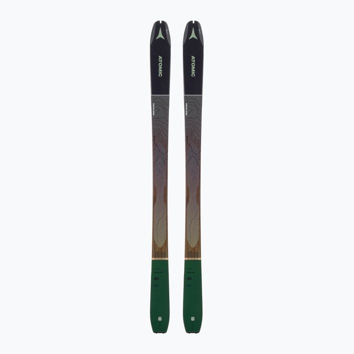 Men's Atomic Backland 95 + Skins black/green skis AAST01604