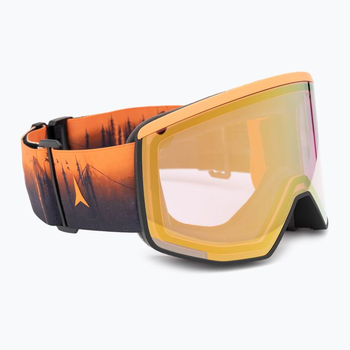 Atomic Four Pro HD Photo ski goggles black/orange/tree/amber gold 2